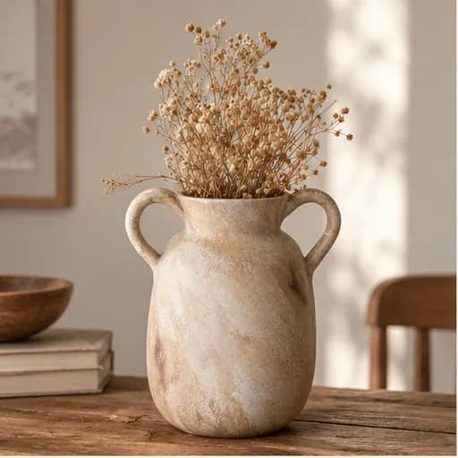 Rustic ceramic vase, photo preview