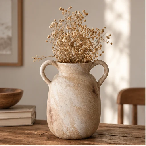 Rustic ceramic vase, photo preview